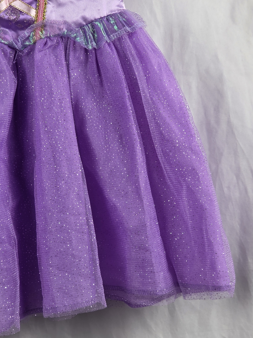 Purple Sparkle Tangled Princess Halloween Costume Pretend Play Dress Size 3T-4T - Picture 6 of 16